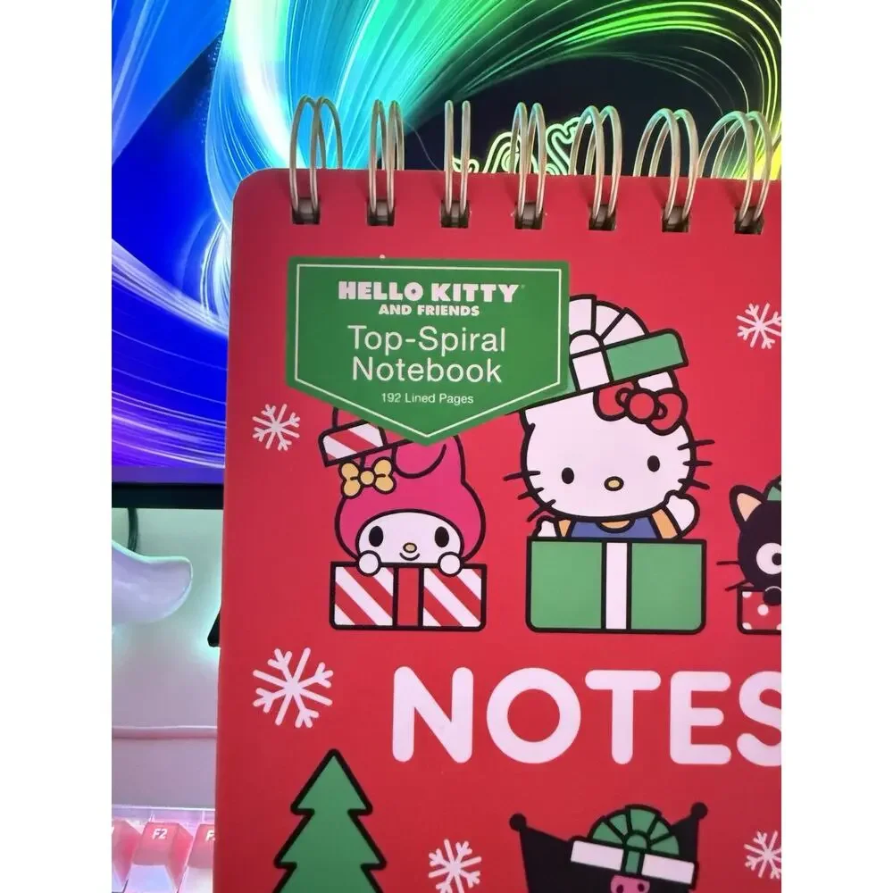 Hello Kitty & Friends Christmas Notebook Top Spiral Presents Notes 2024 Sanrio